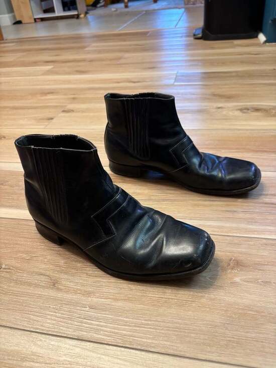 Nettleton Miami Beach Black Leather Cuban Heel Boots main image 8